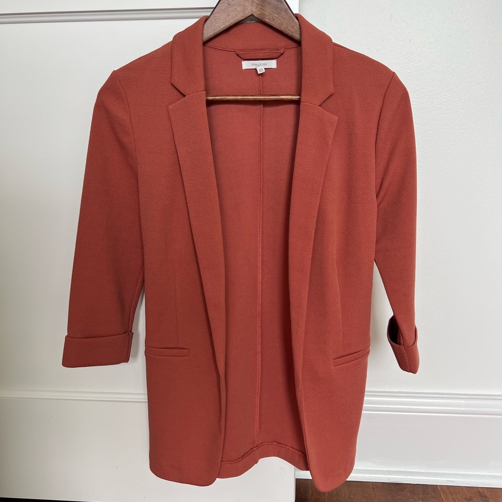 Maurices Terracotta Versa Open Front Blazer
